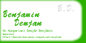 benjamin demjan business card
