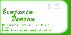 benjamin demjan business card